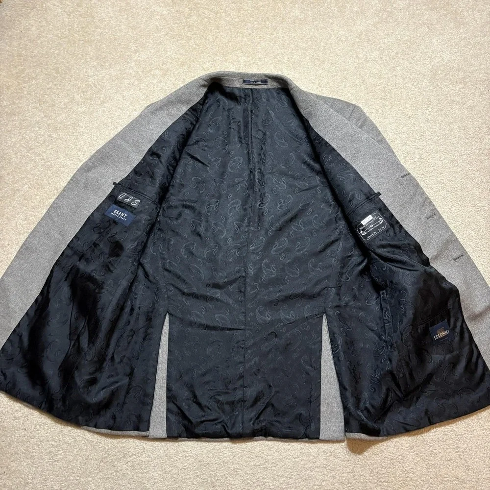 Arnold Brant Blazer Mens 46 Gray‎ Cashmere Mink Sport Coat Made Canada